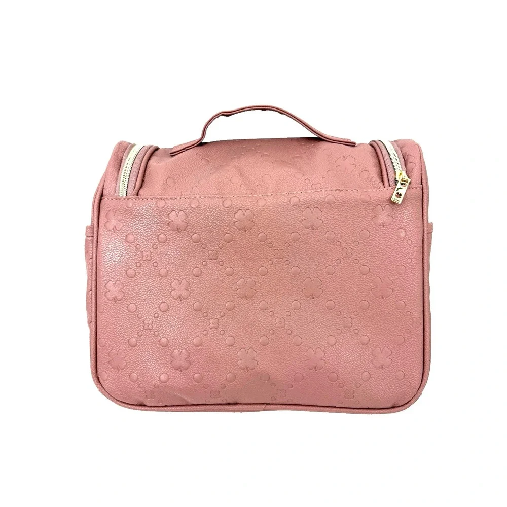 Lucky Brand Pink Makeup Travel Cosmetics Toiletry Bag 11